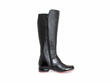 Carol Black Tall Zip-Up Boots with Buckles: Profile inside