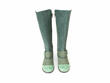 Carol Green Tall Zip-Up Boots with Buckles: Front