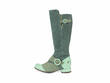 Carol Green Tall Zip-Up Boots with Buckles: Profile outside