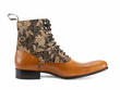 Castellano Baroque Floral/Brown Botte lacée classique: Profile inside