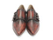Catherine Rouge Flat Triple Monk Strap Shoe: Front