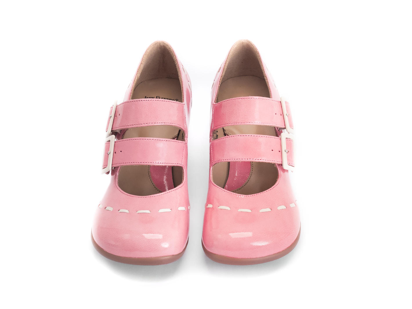 Cavalieri Pink Double strap mary jane: Front