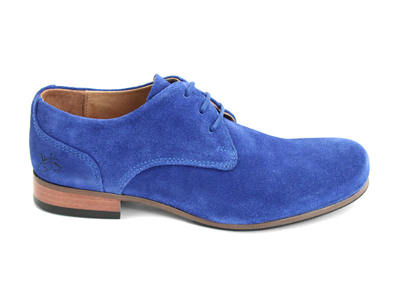 CBC : Femmes Suède bleu roi Classic Derby Shoes