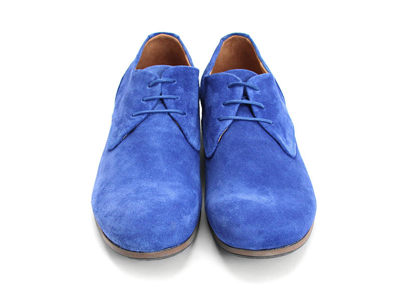 CBC: Hommes Suède bleu roi Classic Derby Shoes
