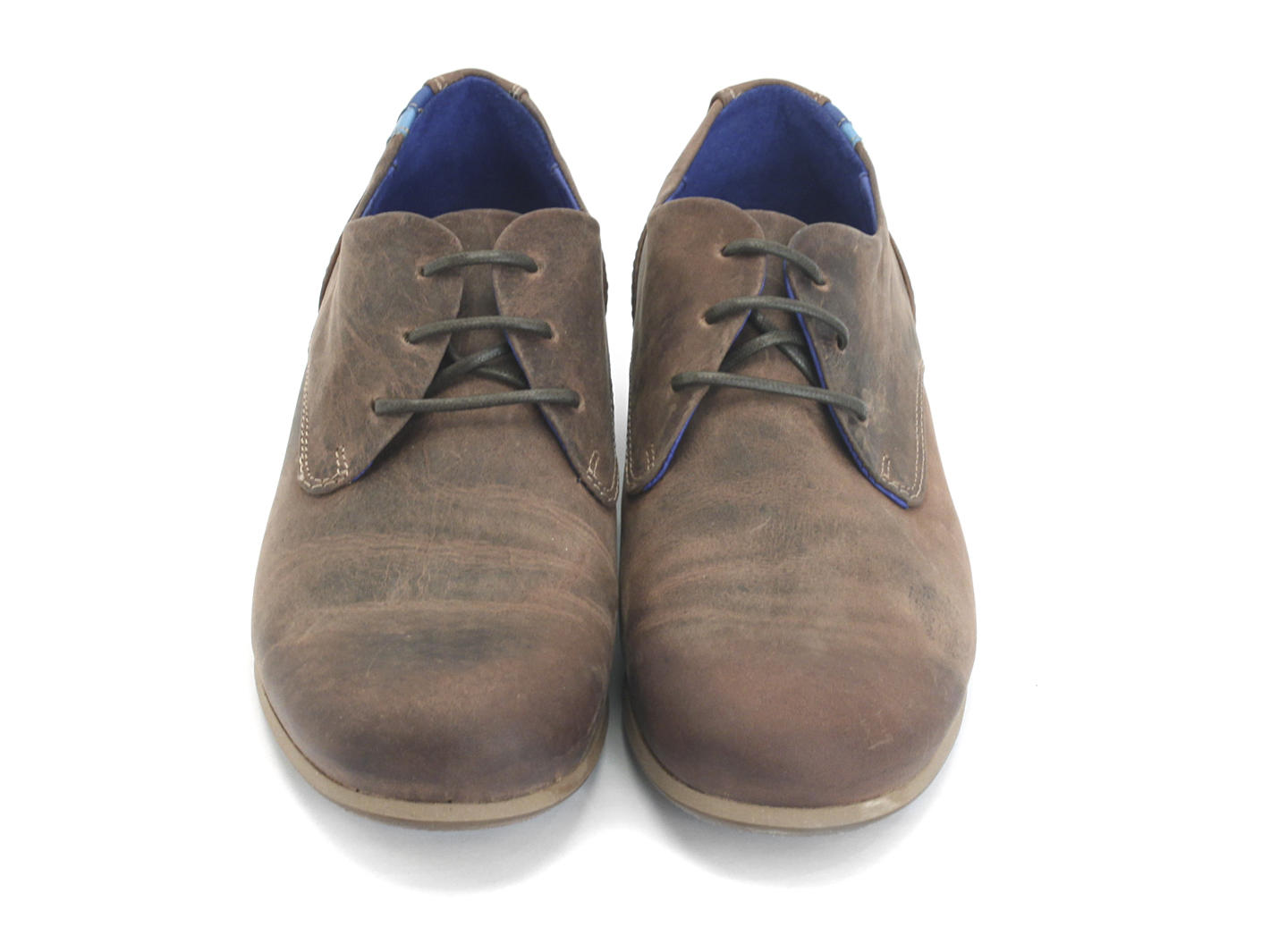 CBC: Women’s Brown Leather Classic Derby Shoes: Front