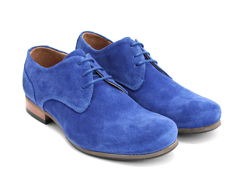 CBC: Women’s Royal Blue Suede Classic Derby Shoes