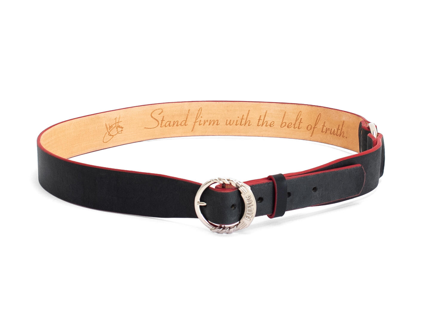 Ceinture Beaufort Noir Ceinture en cuir avec pochette