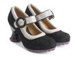 Ceres Black/Cream Padded mary jane: Quarter view