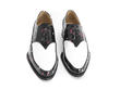 Chalky Black/Floral Printed oxford lace-up: Front