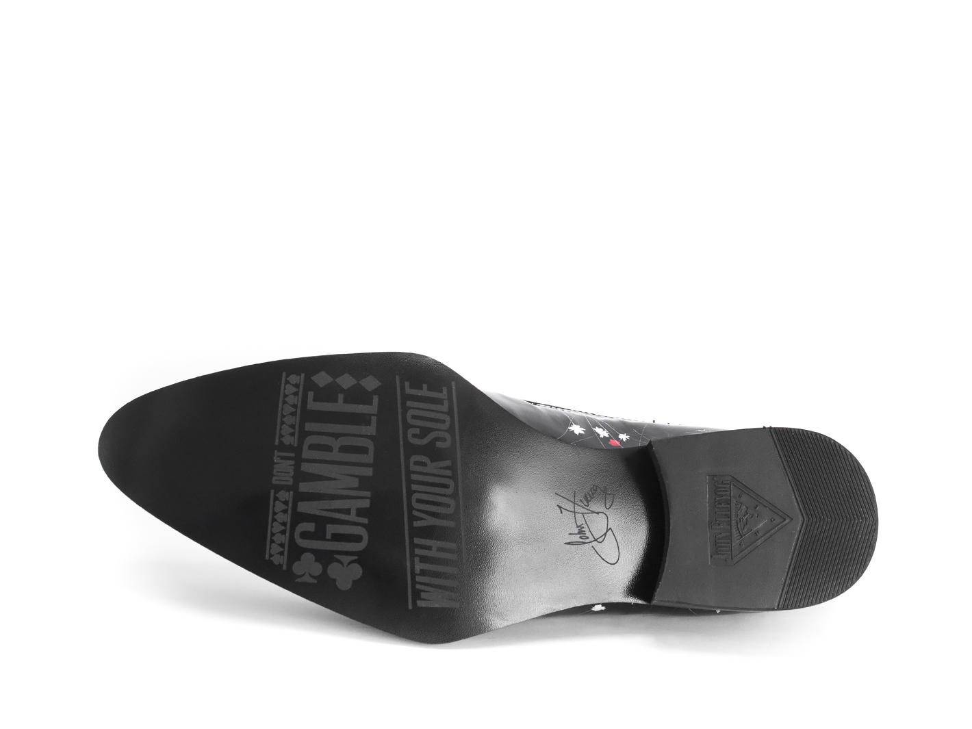 Chalky Black/Floral Printed oxford lace-up: Sole