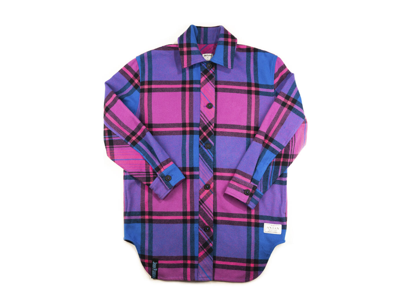 Chemise de peintre Plaid violet Fluevog x ANIÁN