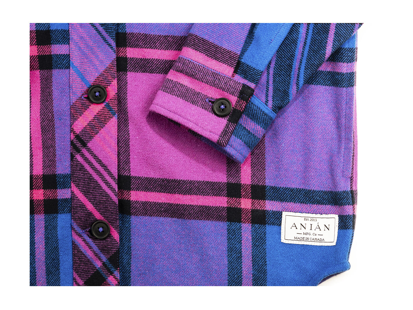 Chemise de peintre Plaid violet Fluevog x ANIÁN
