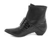 Cheryl Black Buckled boot with crocodile emboss: Profile inside