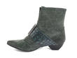 Cheryl Vert Buckled boot with crocodile emboss: Profile inside