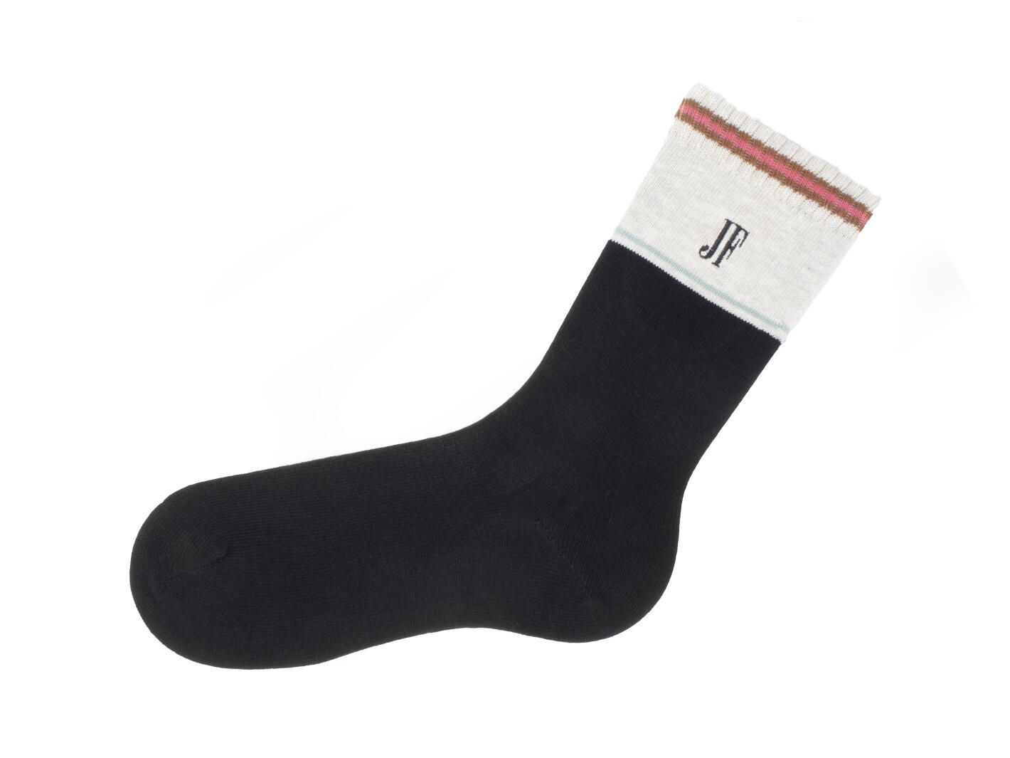 Citta Vog Socks Black/Beige Thick colourblock sock