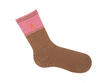 Citta Vog Socks Rose/Brun Chaussette épaisse à blocs de couleur