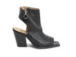 City Spiral Black Open Toe Zip-Up Bootie: Profile outside