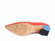 Clara Rouge Escarpin en cuir avec arabesque: Sole