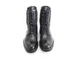 Clay Black Lace-up boot with shearling: Front