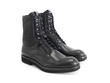 Clay Black Lace-up boot with shearling: Quarter view