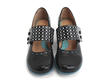 Cleo Black & Dots Buttoned mary jane flat: Front