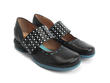 Cleo Black & Dots Buttoned mary jane flat: Quarter view