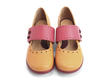 Cleo Orange & Pink Buttoned mary jane flat: Front