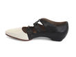 Coal Black & White Two-toned lace-up shoe: Back