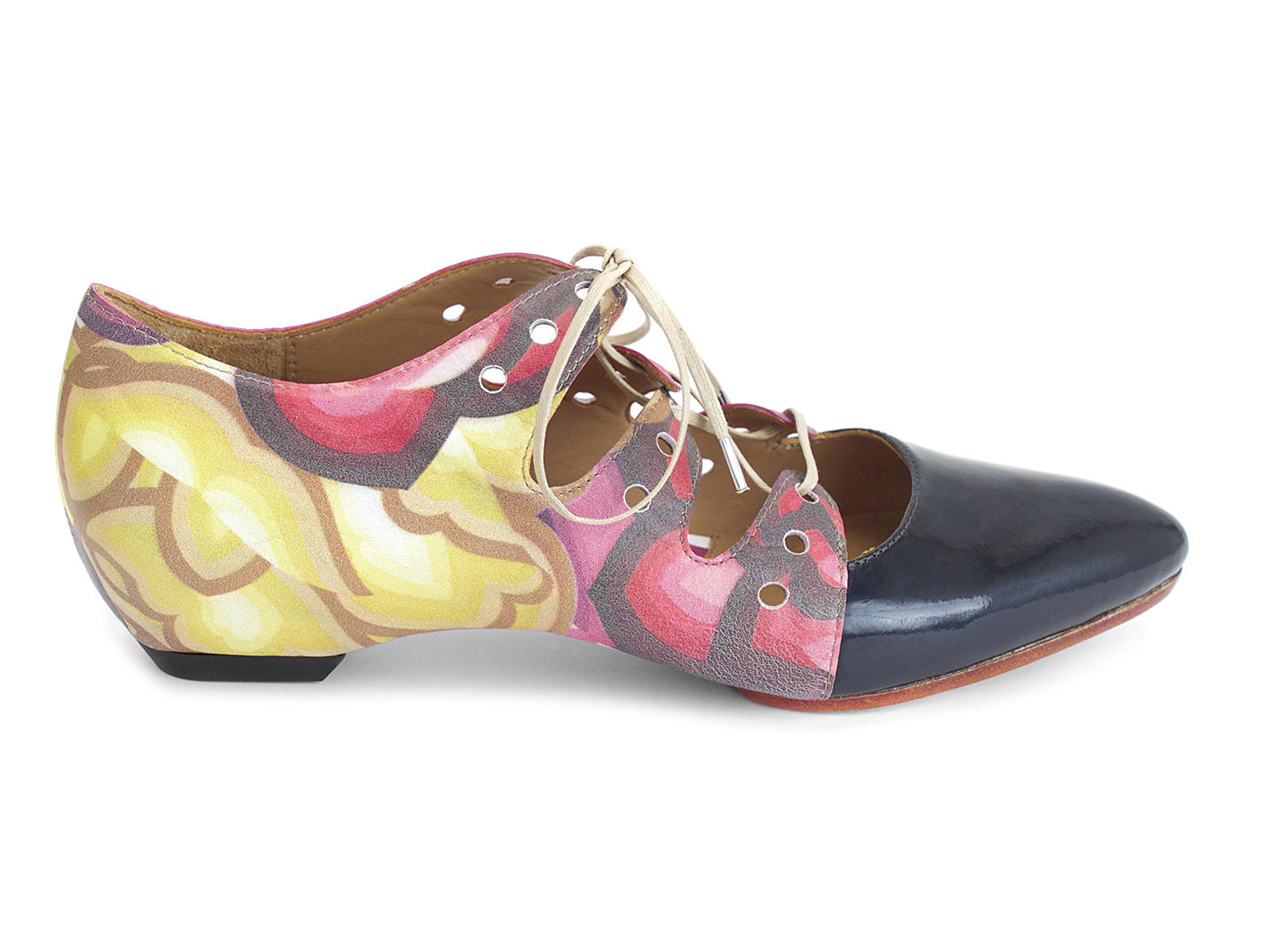 Coal Floral Chaussure à lacets deux tons: Profile outside