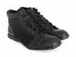 Comet Black Vegan Lace-Up Shoes: Quarter view