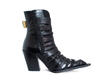 Conceptual Cookie Black Zip-Up Ankle Boots with Buckles: Profile inside