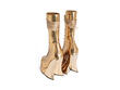 Corset Boot Gold Lace-Up Corset Boots: Back