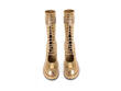 Corset Boot Gold Lace-Up Corset Boots: Front
