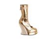 Corset Boot Gold Lace-Up Corset Boots: Profile outside