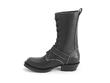 Coventry: Women’s Black Lace-up boot with strap: Profile inside