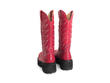 Cowboy High Rouge Botte western à plateforme: Back