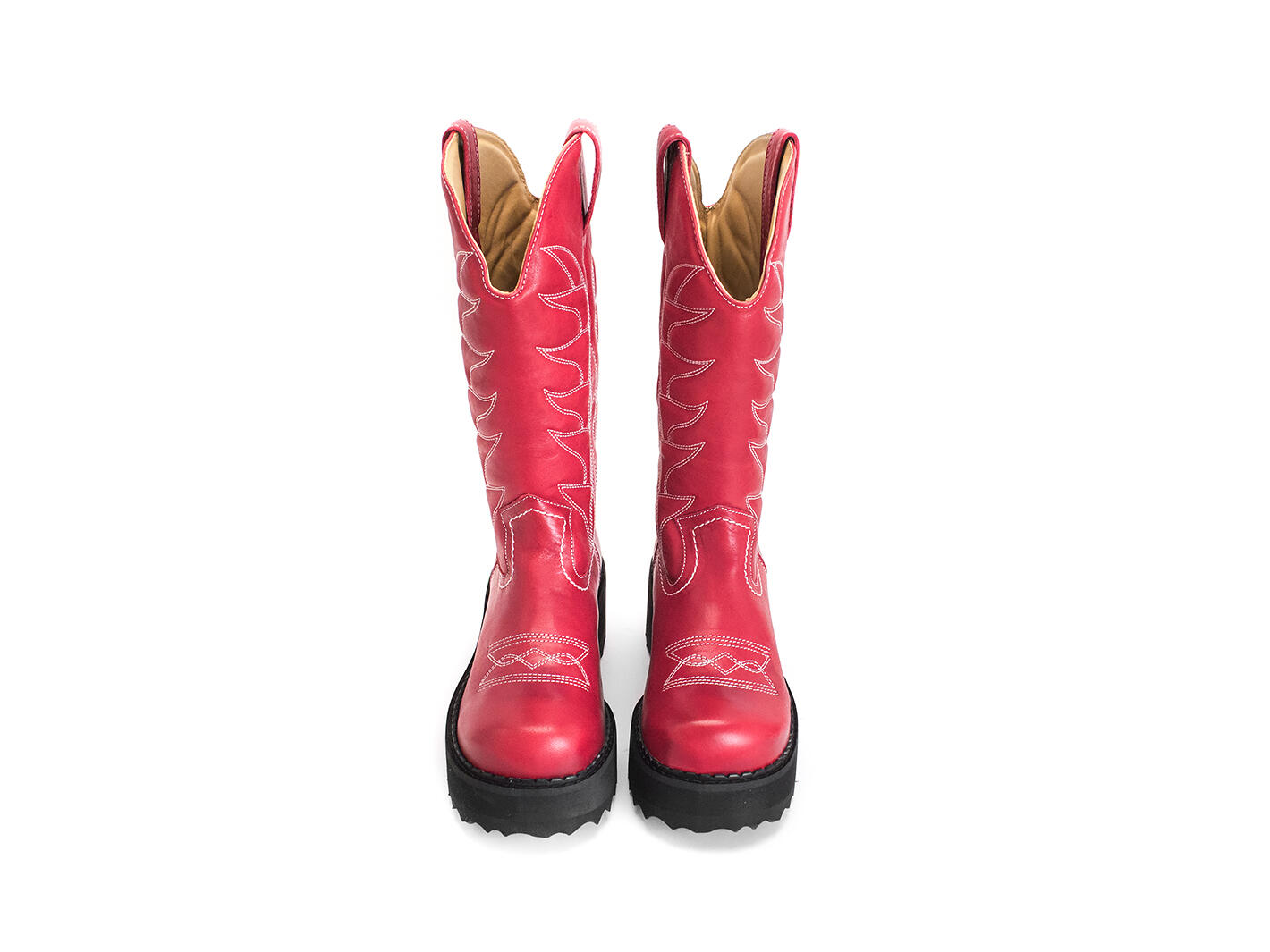 Cowboy High Rouge Botte western à plateforme: Front