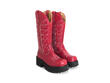Cowboy High Rouge Botte western à plateforme: Quarter view