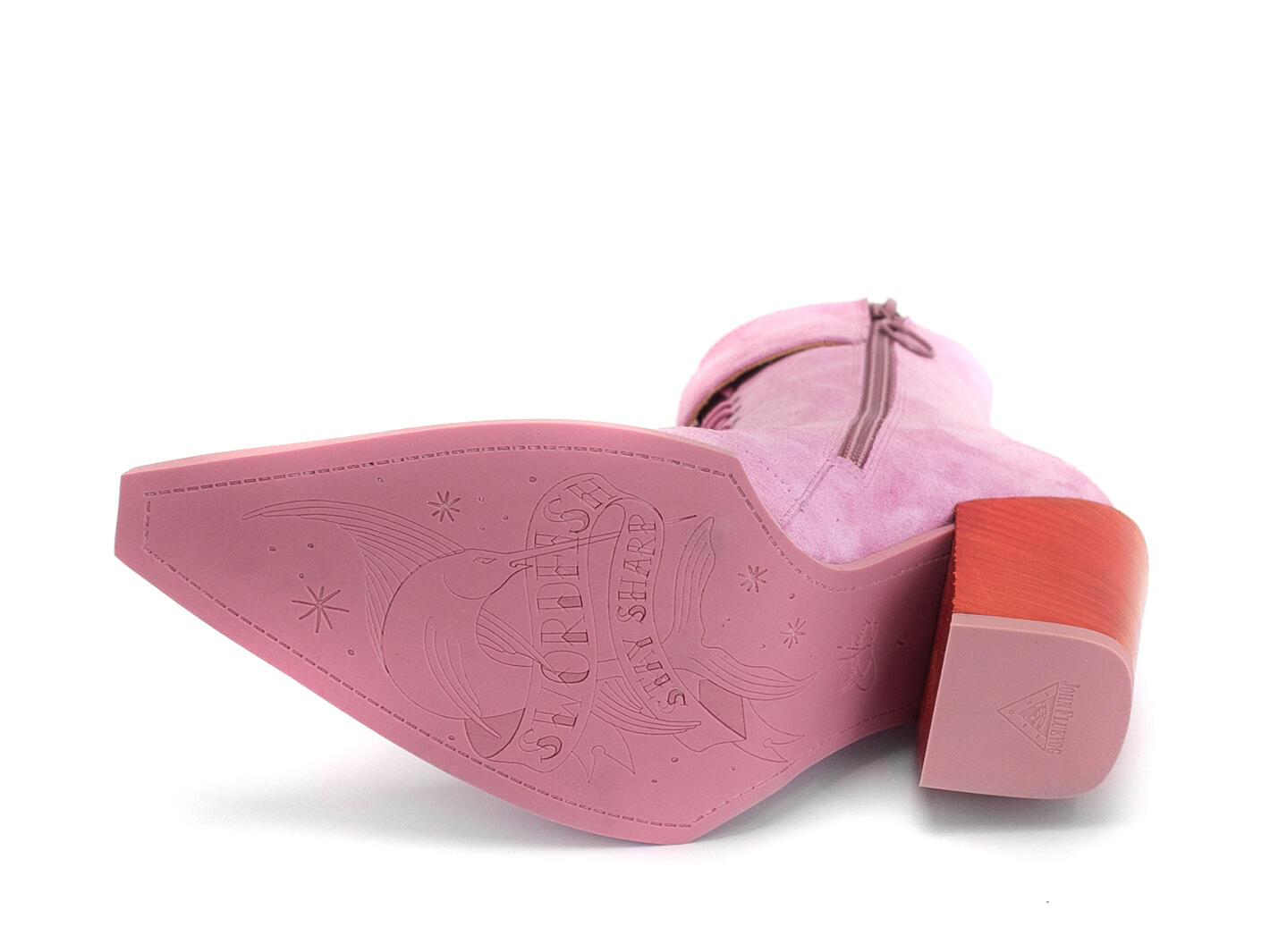 Cubist Cupcake Pink/Orange Lace-Up Ankle Boots with a Buckle: Sole