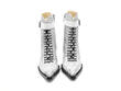 Cubist Cupcake White Croc Lace-Up Ankle Boots with a Buckle: Front