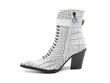 Cubist Cupcake White Croc Lace-Up Ankle Boots with a Buckle: Profile inside