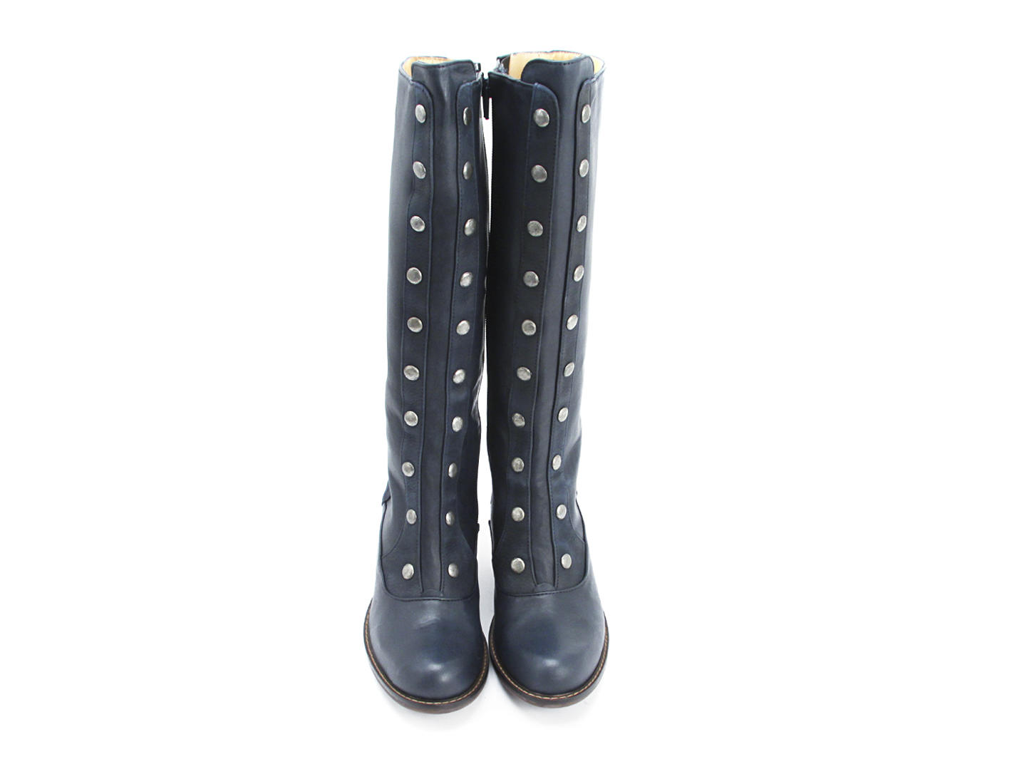 Dallas Bleu botte haute avec rivets: Front