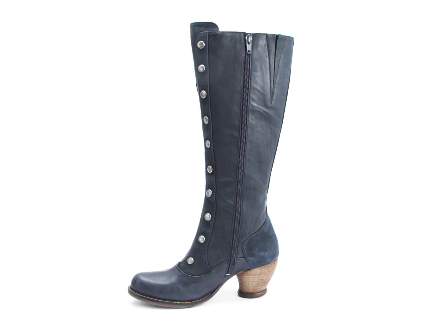 Dallas Bleu botte haute avec rivets: Profile inside
