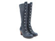 Dallas Bleu botte haute avec rivets: Quarter view