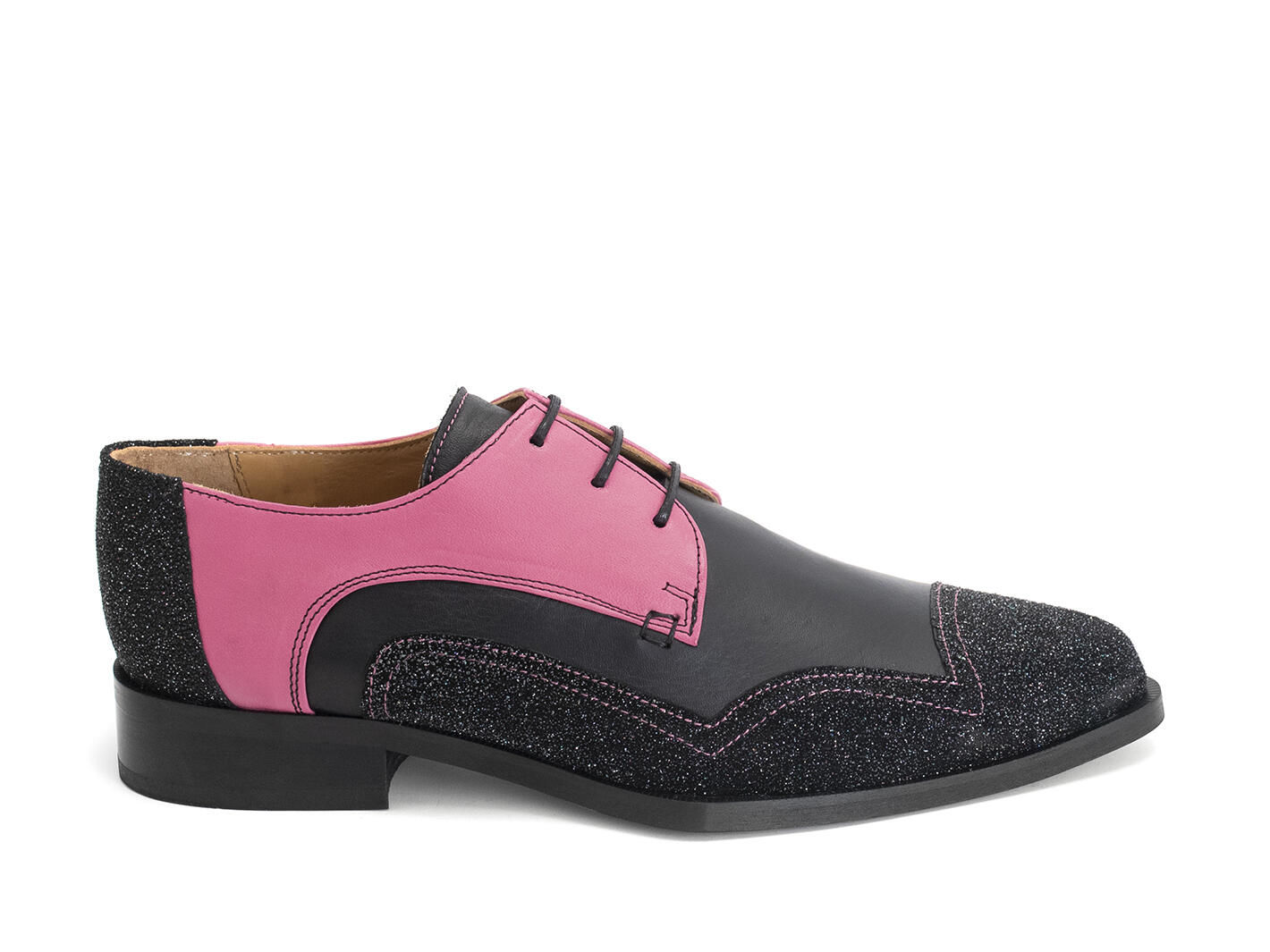 Dandolos - Black/Pink | Ornate Derby Shoes | Fluevog Shoes Dandolos - Black/Pink | Ornate Derby Shoes | Fluevog Shoes