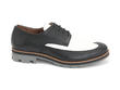 Daniel Black & White Wingtip Oxford Shoe: Profile outside