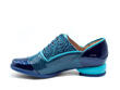 Darby Bleu/Paisley Chaussure lacée avec passepoil: Profile inside