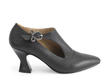 Darla Noir Talon enrobé de cuir avec boucle: Profile outside