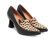 Davis Black & Cheetah Print Classy Loafer Heels