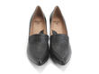 Davis Black Weave Classy Loafer Heels: Front